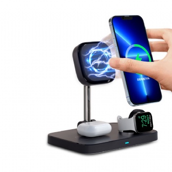 15w 3 in 1 wireless charger with Fan Coolling